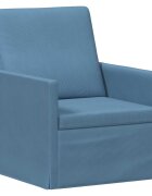 vidaXL Единичен диван Синьо 70 x 81 x 82 см Кордюрова тъкан