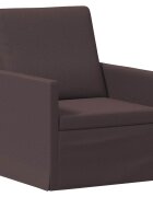 vidaXL Единичен диван Тъмен кафяв 70 x 81 x 82 см Текстил