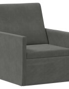 vidaXL Единичен диван Тъмносиво 70 x 81 x 82 см Кордюрова тъкан
