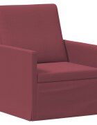 vidaXL Единичен диван Виненочервен 70 x 81 x 82 см Текстил