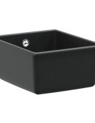 vidaXL Единична мивка за кухня Гранит 37 x 46 x 20 см Графит