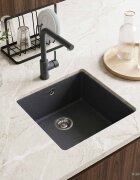 vidaXL Единична мивка за кухня Гранит 43 x 46 x 20 см Графит