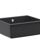 vidaXL Единична мивка за кухня Гранит 53 x 46 x 20 см Графит