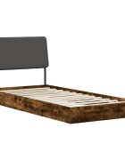vidaXL Единично легло с табла Опушен дъб 75 x 190 cm