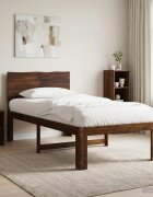 vidaXL Единично легло с табла ROSTOCK Тъмен кафяв 75 x 190 cm