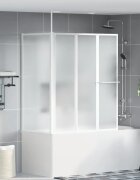 vidaXL Екран за баня Мат 120 x 70 x 137 см Алуминий