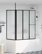 vidaXL Екран за баня Мат 120 x 70 x 137 см Алуминий