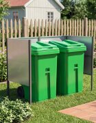 vidaXL Екран за контейнер за отпадъци 167 x 85 x 113 см
