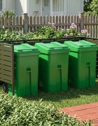 vidaXL Екран за контейнер за отпадъци 249 x 85 x 113 см Стомана