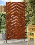 vidaXL Екран за уединение 100 x 50 x 180 см Кортенова стомана