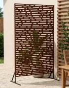 vidaXL Екран за уединение 100 x 50 x 180 см Кортенова стомана