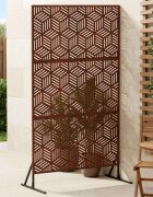 vidaXL Екран за уединение 100 x 50 x 180 см Кортенова стомана