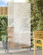 vidaXL Екран за уединение 100 x 50 x 180 см Неръждаема стомана