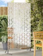 vidaXL Екран за уединение 100 x 50 x 180 см Неръждаема стомана