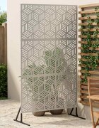 vidaXL Екран за уединение 100 x 50 x 180 см Неръждаема стомана