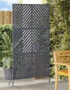 vidaXL Екран за уединение 100 x 50 x 180 см Стомана Антрацит