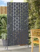 vidaXL Екран за уединение 100 x 50 x 180 см Стомана Антрацит
