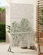 vidaXL Екран за уединение 100 x 50 x 180 см Стомана Бяло