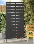 vidaXL Екран за уединение 100 x 50 x 180 см Стомана Черно
