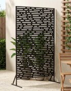 vidaXL Екран за уединение 100 x 50 x 180 см Стомана Черно