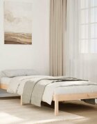 vidaXL Екстра дълга рамка за легло без матрак 100x220 см бор масив