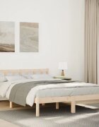 vidaXL Екстра дълга рамка за легло без матрак 140x210 см бор масив