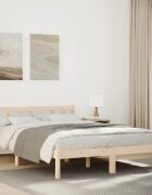 vidaXL Екстра дълга рамка за легло без матрак 140x220 см бор масив