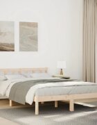 vidaXL Екстра дълга рамка за легло без матрак 160x210 см бор масив