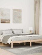 vidaXL Екстра дълга рамка за легло без матрак 200x220 см бор масив