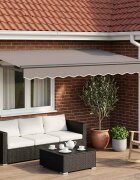 vidaXL Електрическа разтегателна рамка за сенник Антрацит 35 x 25 m