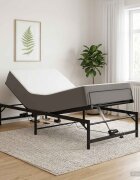 vidaXL Електрическа регулируема рамка за легло Черно 100 x 200 cm