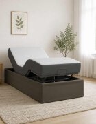 vidaXL Електрическа регулируема рамка за легло Сиво 200 x 90 x 335 см