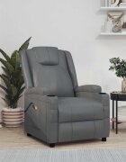 vidaXL Електрически масажен стол антрацит изкуствена кожа