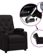 vidaXL Електрически наклоняем стол черен изкуствена кожа