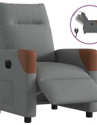 vidaXL Електрически наклоняем стол тъмносив текстил