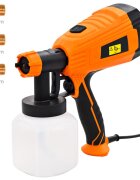 vidaXL Електрически пистолет за боядисване 3 накрайника 500 W 800 мл