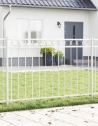 vidaXL Елемент на оградата ASSEN 170 x 150 см Стомана Бяло