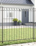 vidaXL Елемент на оградата ASSEN 170 x 170 см Стомана Сиво