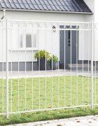 vidaXL Елемент на оградата ASSEN 170 x 200 см Стомана Бяло