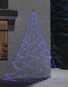 vidaXL Елха за стена с метална кука 260 LED синьо 3 м закрито открито