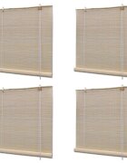 vidaXL Естествени бамбукови ролетни щори 4 бр 120x160 см