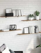 vidaXL Етажерка Борд 3 нива 4 бр. 100 x 20 x 15 cm Кафяво