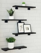 vidaXL Етажерка Борд 3 нива 4 бр. 40 x 10 x 15 cm Инженерна дървесина