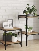 vidaXL Етажерка Борд 3 нива 4 бр. 40 x 40 x 15 cm Инженерна дървесина
