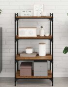 vidaXL Етажерка Борд 3 нива 4 бр. 60 x 40 x 15 cm Инженерна дървесина