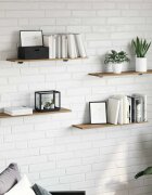 vidaXL Етажерка Борд 3 нива 4 бр. 80 x 20 x 15 cm Инженерна дървесина
