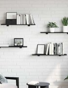 vidaXL Етажерка Борд 3 нива 4 бр. 80 x 20 x 15 cm Инженерна дървесина