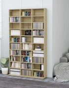 vidaXL Етажерка за CD сонома дъб 102x23x1775 см инженерно дърво