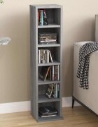 vidaXL Етажерка за дискове сив сонома 21x20x88 см инженерно дърво
