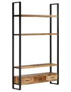 vidaXL Етажерка за книги 118x30x200 см грубо мангово дърво масив